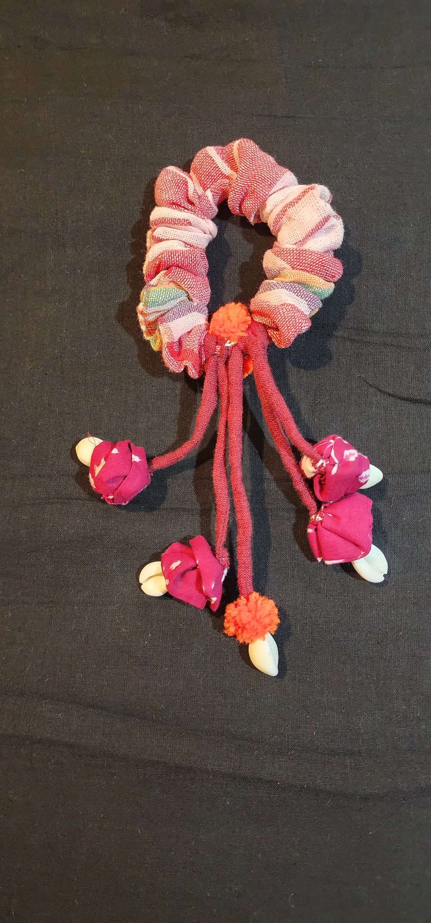 Hair Scrunchies with handmade danglers ( Hair Latkan )