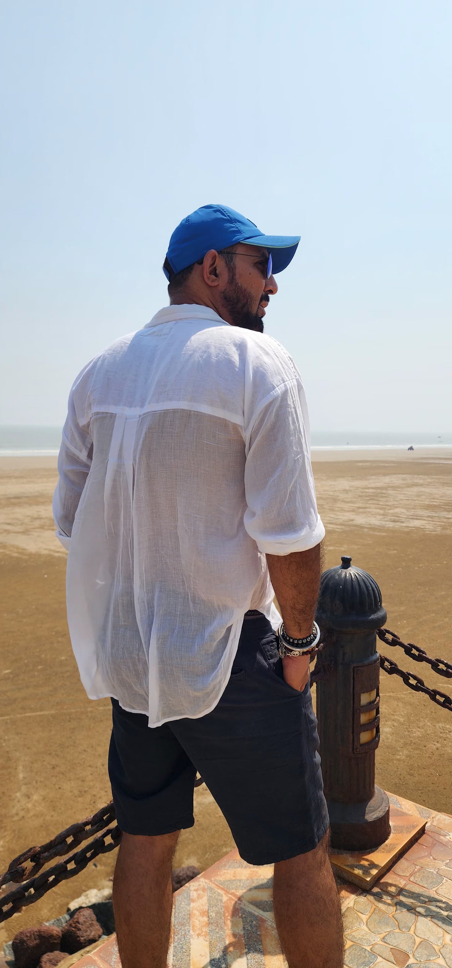 Flemmingo Shirt - Kantha hand embroidered Mul Cotton shirt which is extremely comfortable and stylish with unique style