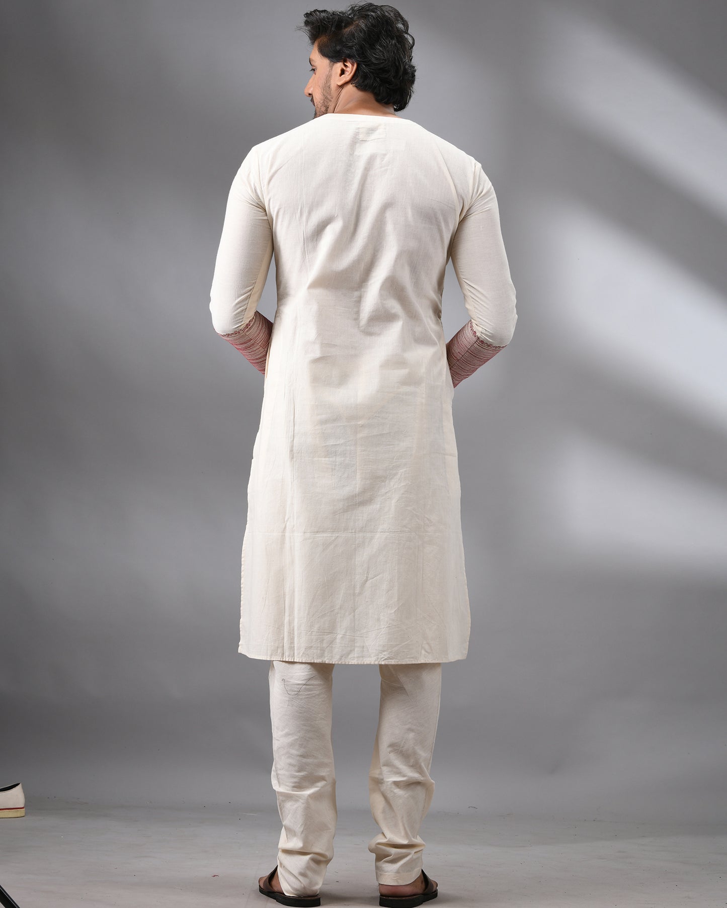 Swabeki - Co-Ord Full Sleeve Round Neck Kurta with Full Pant 100% Cotton for Men