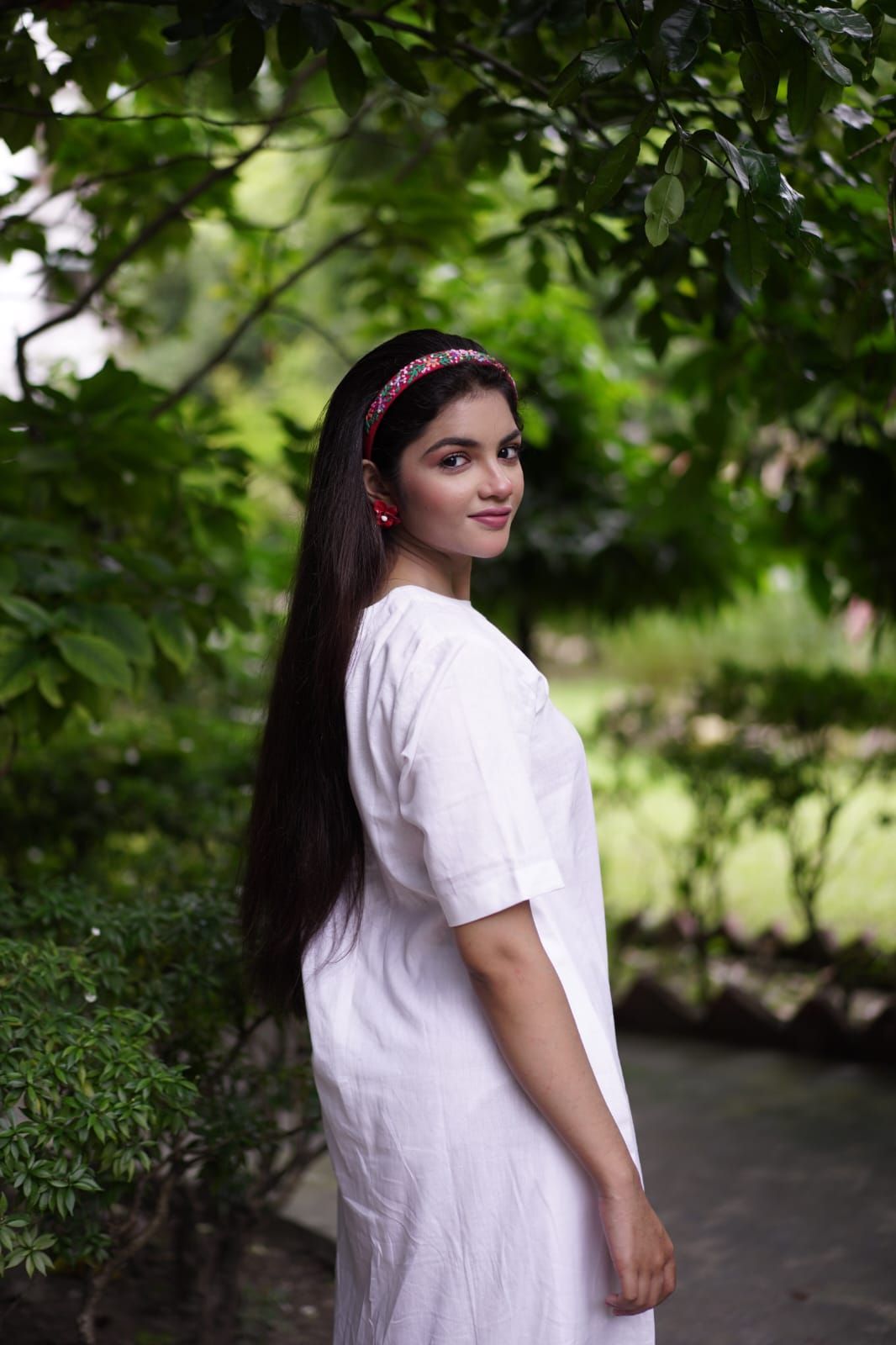 Mickie mouse Dress Hand Embroidered on khadi Pure cotton fabric