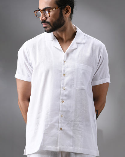 Shada - Co-Ord Set Half Sleeve Cuban Collar Shirt with Full Pant 100% Cotton for Men (Unisex)