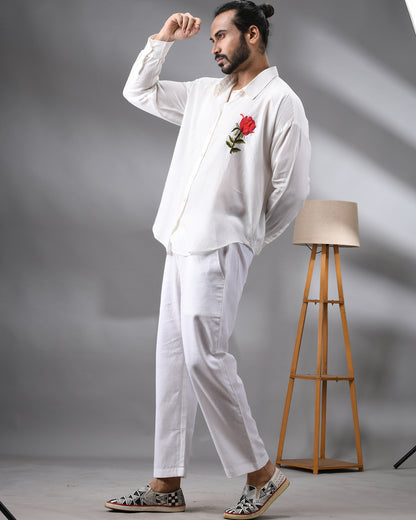 Gulabo - Shirt Full Sleeve Regular Collar Shirt Cotton Silk Blend for Men (Unisex)